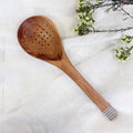 Wild Olive Wood Slotted Spoon