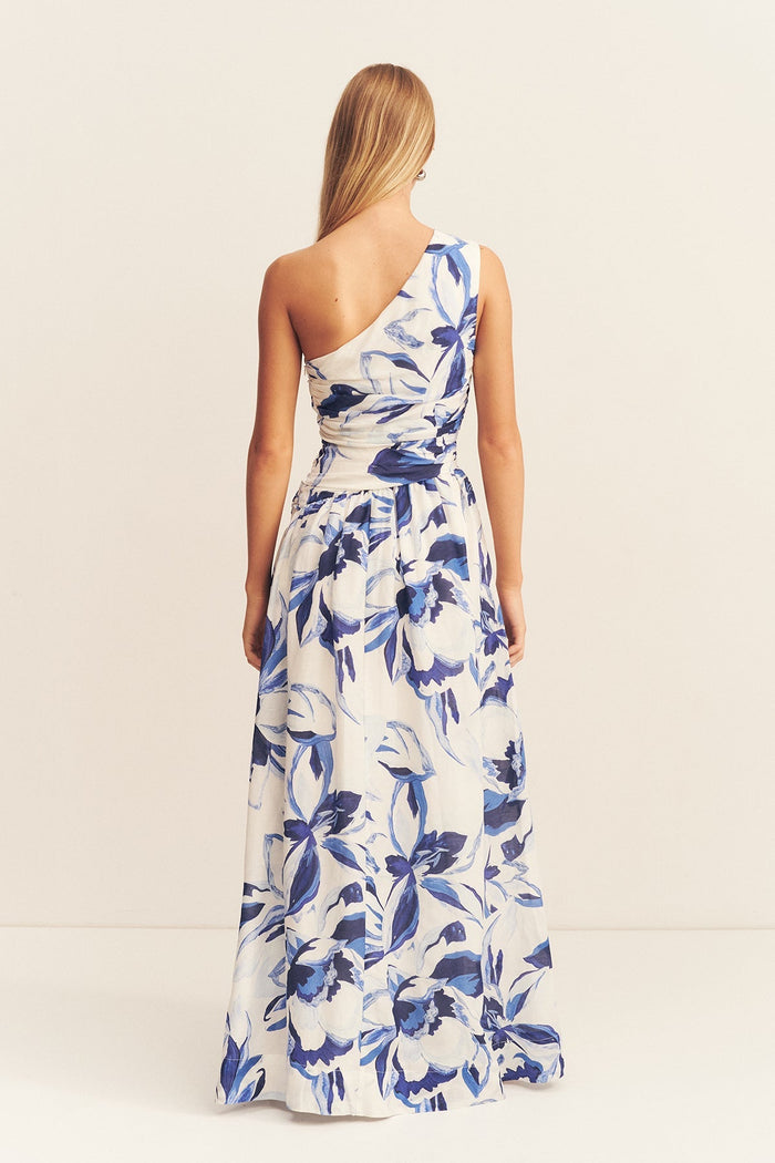Willa asymmetrical gathered maxi dress - SODA Fashion Haus