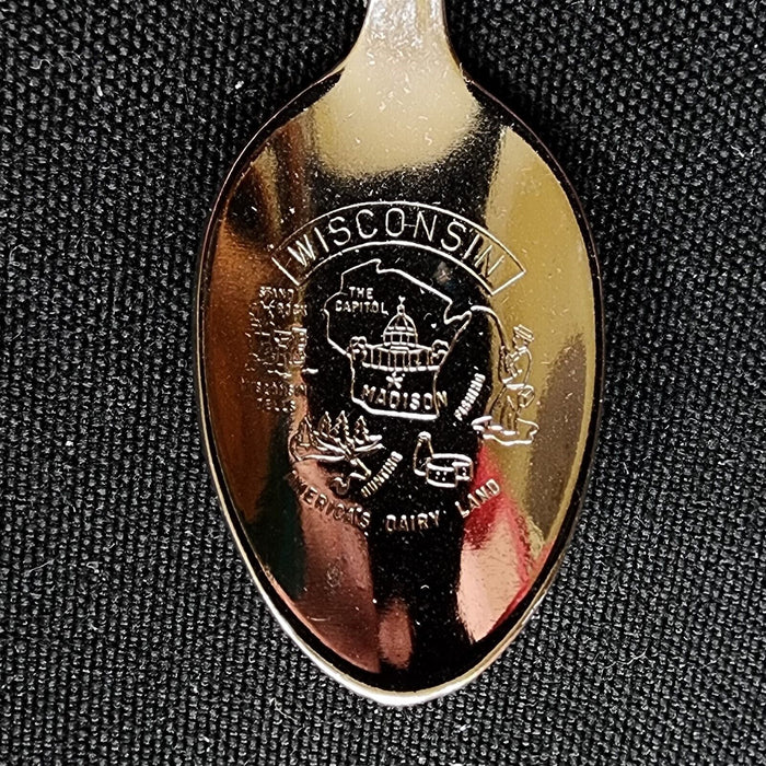 Wisconsin State Collector Souvenir Spoon 4in (10cm)