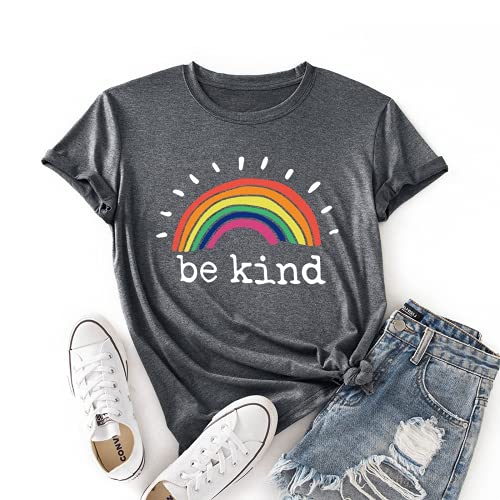 Women Be Kind Rainbow Shirt Kindness Gift T-Shirt