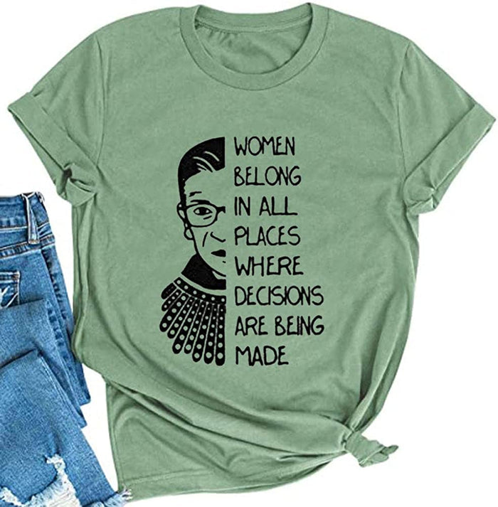 Women Belong in All Places Women Graphic T-Shirt