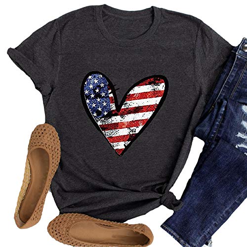 Women Buffalo Plaid & Leopard Heart T-Shirt