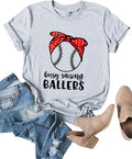 Women Busy Raising Ballers Baseball T-Shirt Casual Graphic T-Shirt