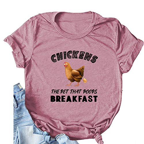 Women Chickens The That Poops Breakfast T-Shirt Cute Chicken Buffs Tee Gift