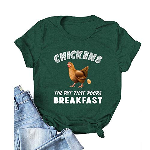 Women Chickens The That Poops Breakfast T-Shirt Cute Chicken Buffs Tee Gift
