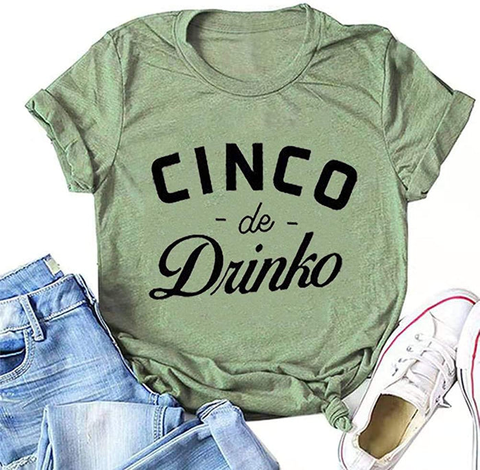 Women Cinco De Drinko T-Shirt Cinco De Mayo Shirt