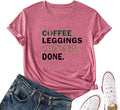 Women Coffee Leggings Leopard Done Fashion T-Shirt