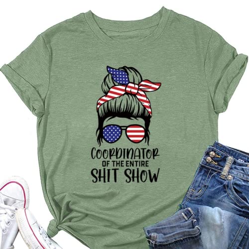 Women Coordinator of The Entire Shit Show Shirt Funny Mom T-Shirt