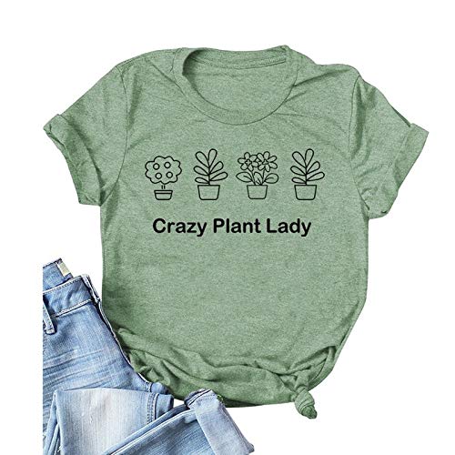 Women Crazy Plant Lady Graphic T-Shirt