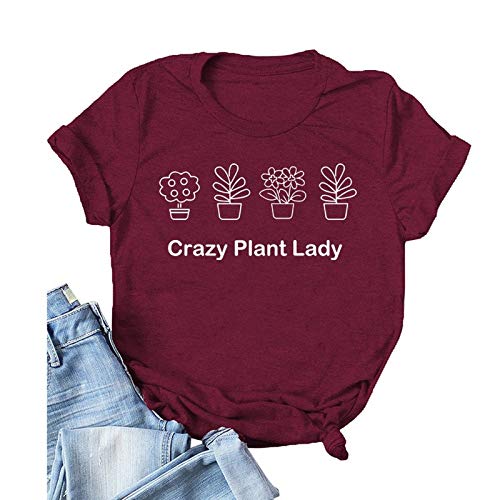 Women Crazy Plant Lady Graphic T-Shirt