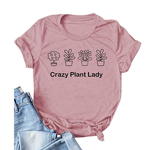 Women Crazy Plant Lady Graphic T-Shirt