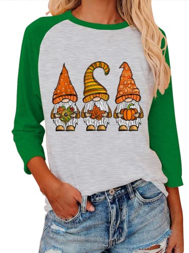 Women Cute Fall Shirt Fall Gnomes Thanksgiving Blouse