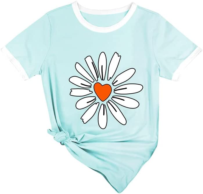 Women Daisy Love Floral Wildflower T-Shirt