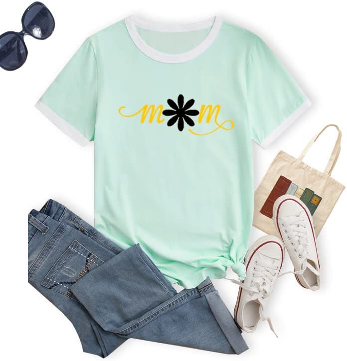 Women Daisy Mom T-Shirt