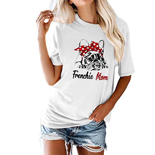 Women Frenchie Mom T-Shirt Dog Mom Shirt