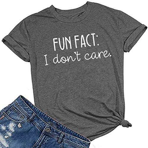 Women Fun Fact: I Don't Care T-Shirt Funny Graphic Shirt