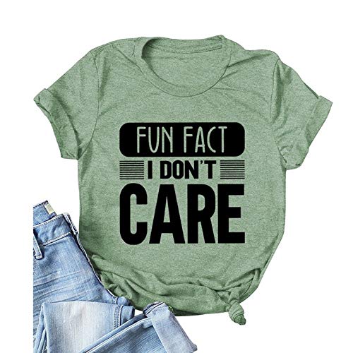 Women Fun Fact I Don't Care T-Shirt Women Graphic Shirt