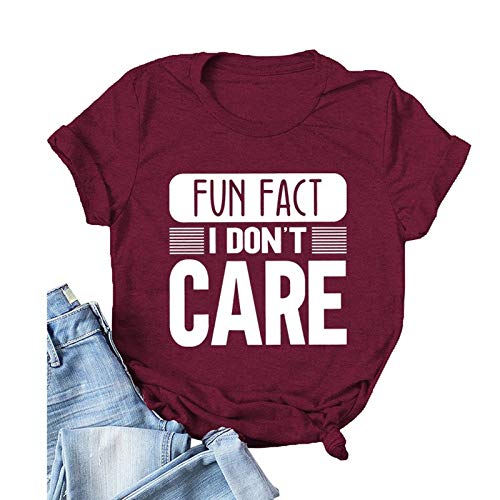 Women Fun Fact I Don't Care T-Shirt Women Graphic Shirt