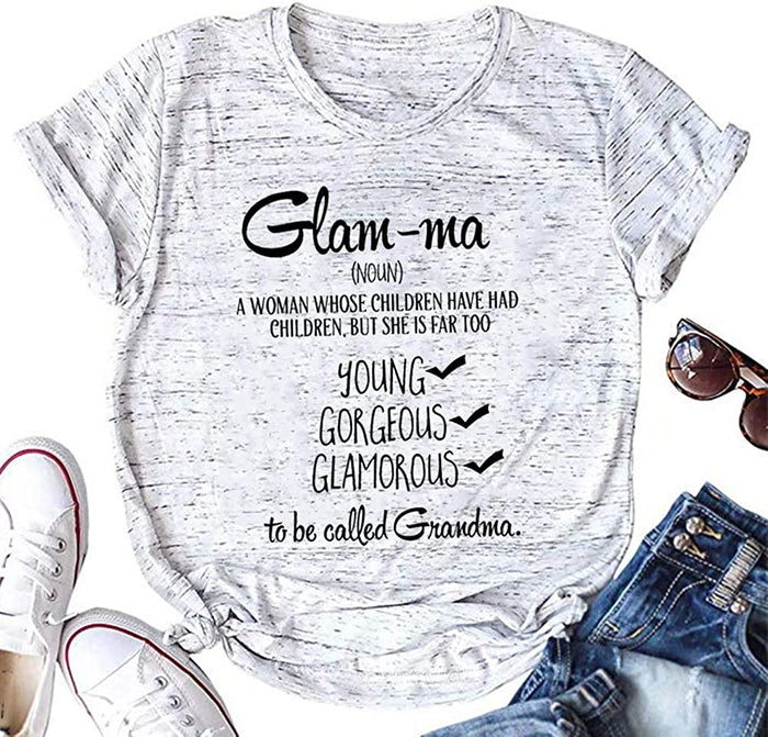 Women Glam-Ma T-Shirt Grandma Shirt