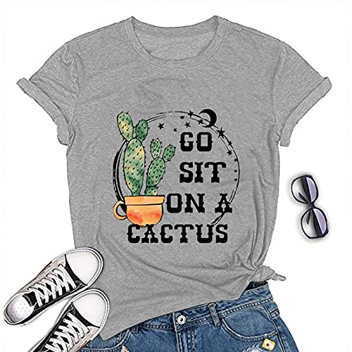 Women Go Sit On A Cactus T-Shirt Funny Cactus Shirt
