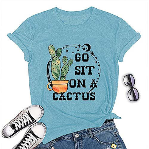 Women Go Sit On A Cactus T-Shirt Funny Cactus Shirt