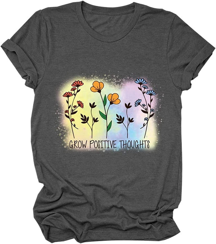 Women Grow Positive Thoughts T-Shirt
