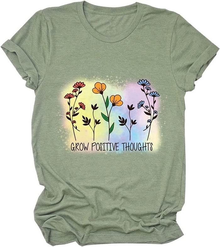 Women Grow Positive Thoughts T-Shirt