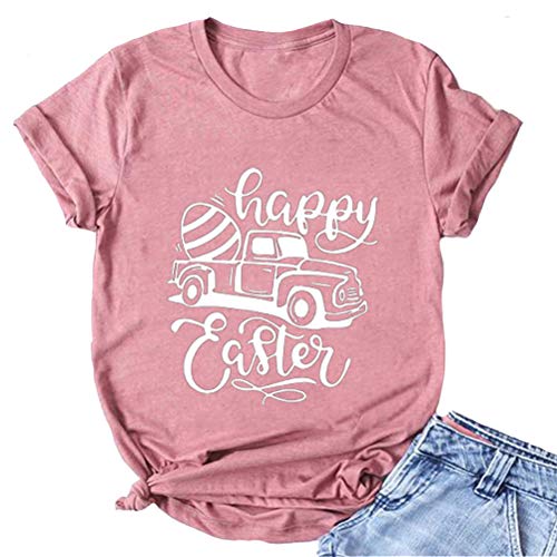 Women Happy Easter T-Shirt Easter Egg Shirt
