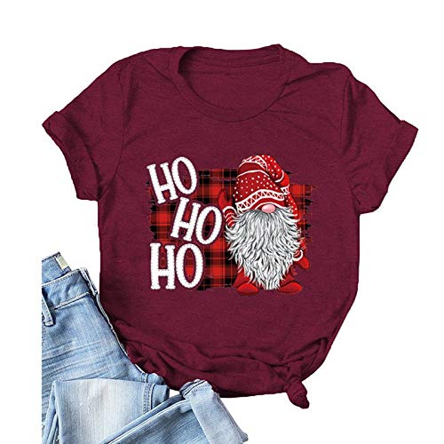 Women HO HO HO Santa Christmas T-Shirt