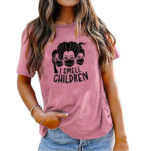 Women Hocus Pocus T-Shirt I Smell Children Shirt Funny Halloween Shirt