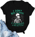 Women I Don't Rise N Shine I Caffeinate and Hope for The Best T-Shirt Skeleton Shirt