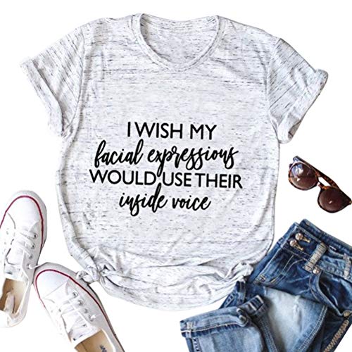 Women I Wish My Facial Expressions Shirt Funny Graphic Shirt