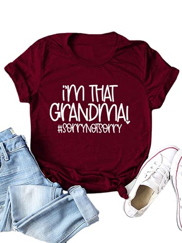 Women I'm That Grandma Shirt Gift for Grandma T-Shirt