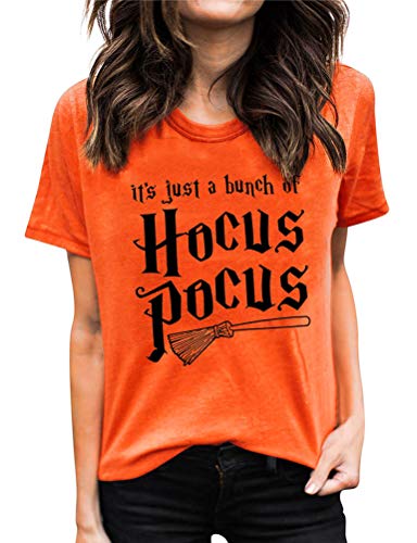 Women It's Just a Bunch of Hocus Pocus Halloween T-Shirt