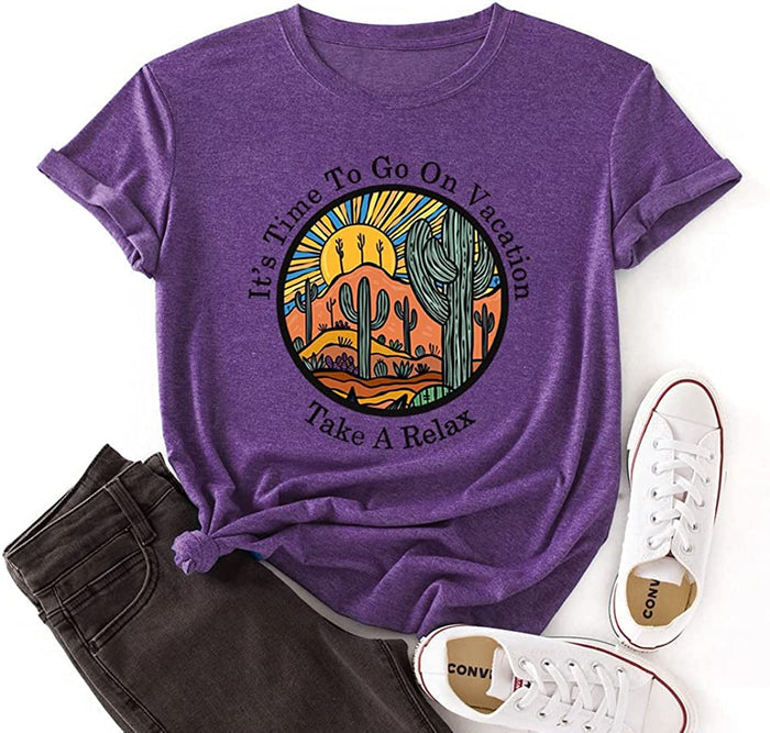Women It's Time to Go on Vacation Take A Relax T-Shirt