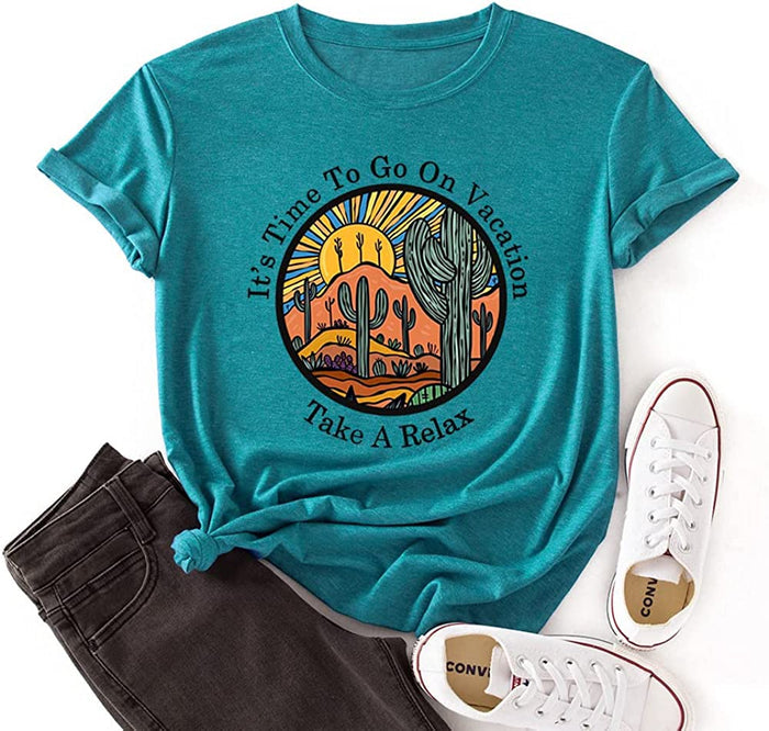 Women It's Time to Go on Vacation Take A Relax T-Shirt