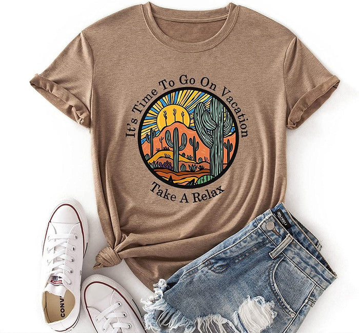 Women It's Time to Go on Vacation Take A Relax T-Shirt