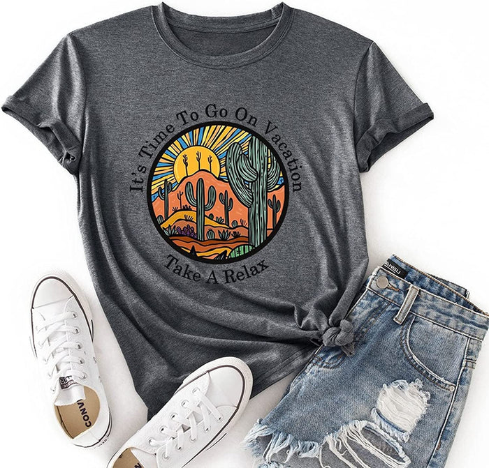 Women It's Time to Go on Vacation Take A Relax T-Shirt