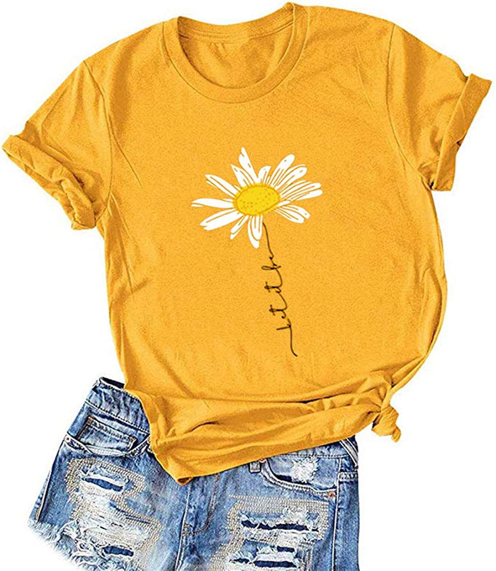 Women Let It Be T-Shirt Daisy Shirt