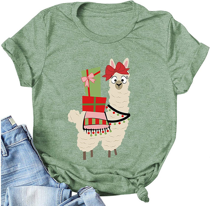 Women Llama T-Shirt Funny Llama Shirt
