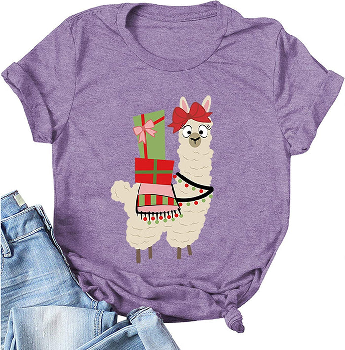 Women Llama T-Shirt Funny Llama Shirt