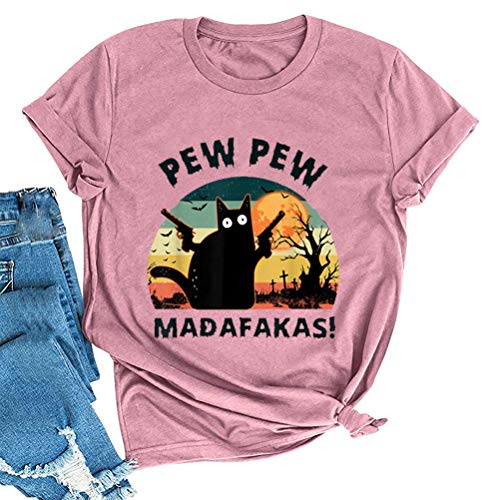 Women Madafakas T-Shirt Funny Cat Shirt