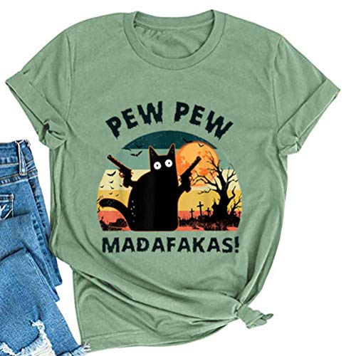 Women Madafakas T-Shirt Funny Cat Shirt