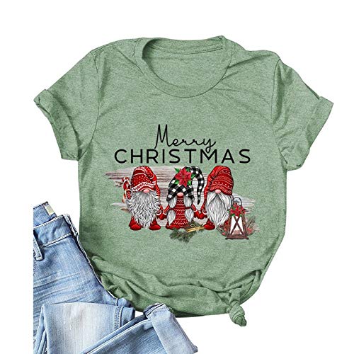 Women Merry Christmas Gnomes T-Shirt Christmas Shirt for Family