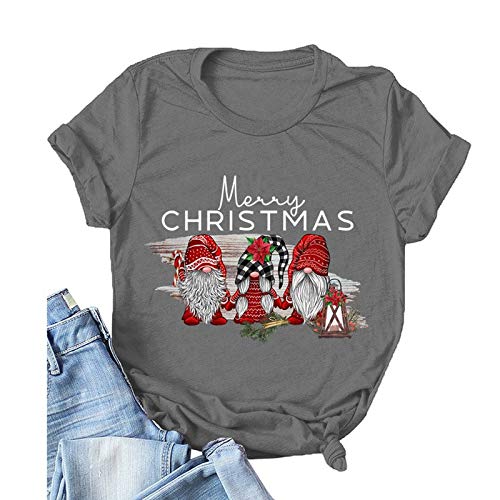Women Merry Christmas Gnomes T-Shirt Christmas Shirt for Family
