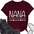 Women Mother's Day T-Shirt Love Laugh Spoil Grandma Tees