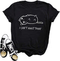 Women Nope Not Today T-Shirt Cat Shirt (US XL, Black)