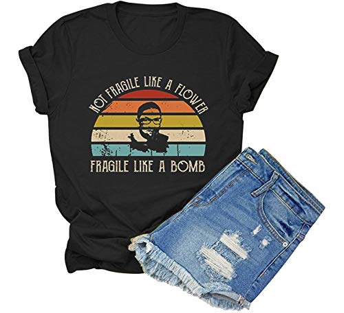 Women Not Fragile Like A Flower Fragile Like A Bomb T-Shirt