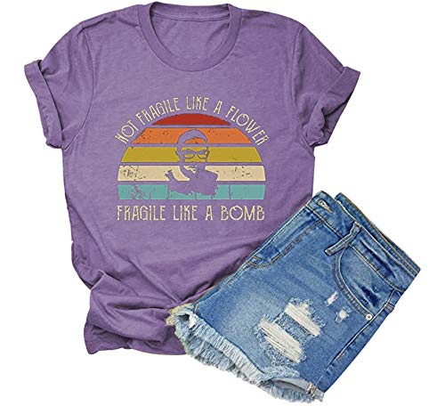 Women Not Fragile Like A Flower Fragile Like A Bomb T-Shirt