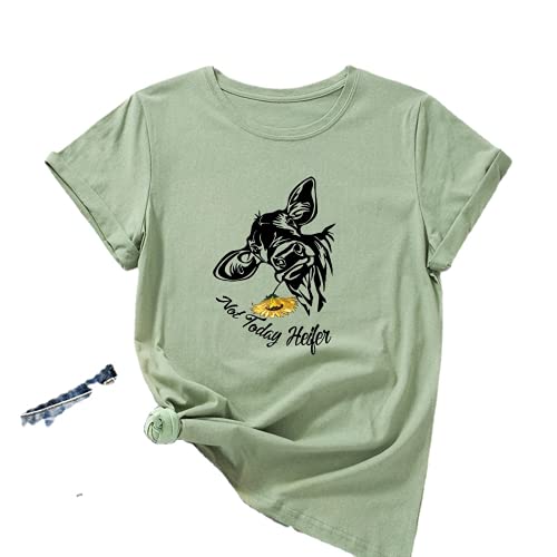 Women Not Today Heifer T-Shirt Cow Shirt